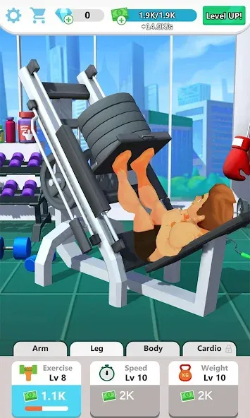 Muscle Tycoon 3D: MMA Boxing (Масл Тайкун 3D) [MOD: Меню/Много денег] - Скриншот 3