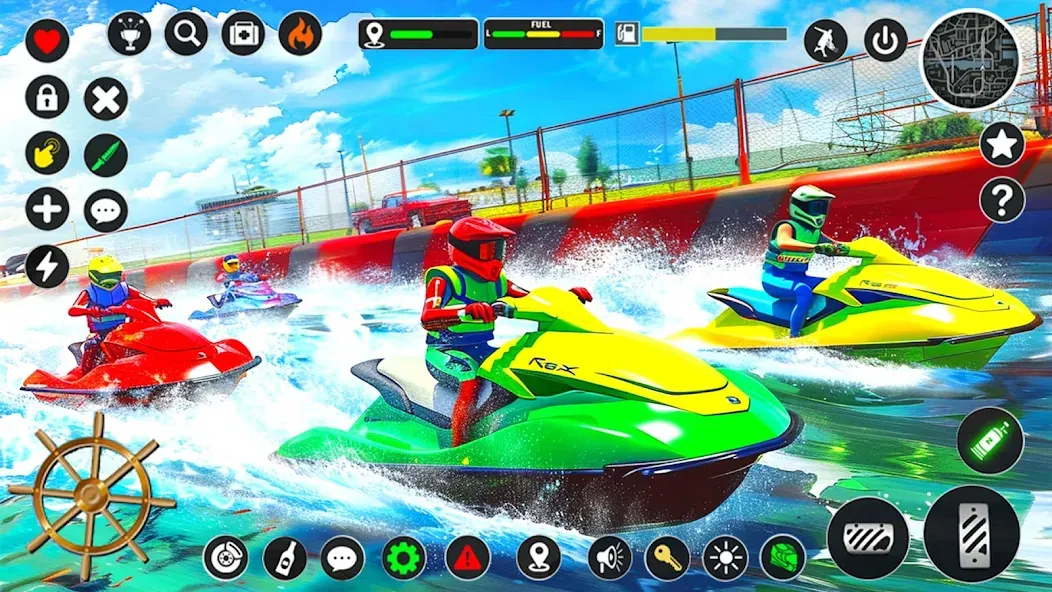 Jetski Boat Racing: Boat Games (Джетски Гонки на лодках) [MOD: Меню/Много денег] - Скриншот 2