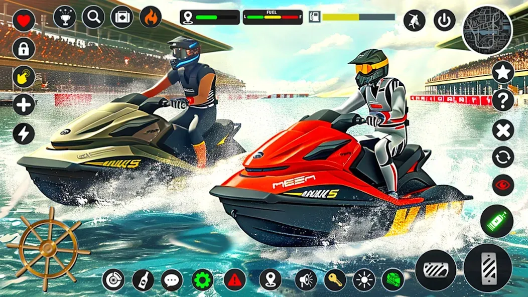 Jetski Boat Racing: Boat Games (Джетски Гонки на лодках) [MOD: Меню/Много денег] - Скриншот 3