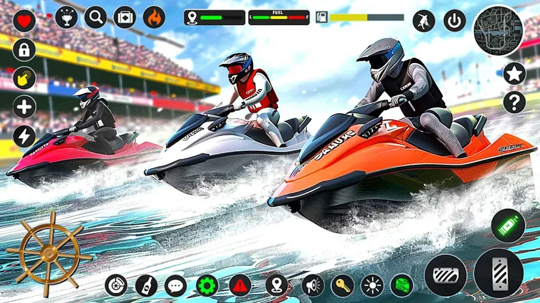Jetski Boat Racing: Boat Games (Джетски Гонки на лодках) [MOD: Меню/Много денег] - Скриншот 5
