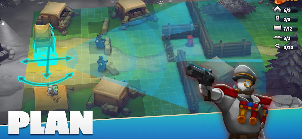 GUNS UP! Mobile War Strategy [MOD: Меню/Много денег] - Скриншот 2