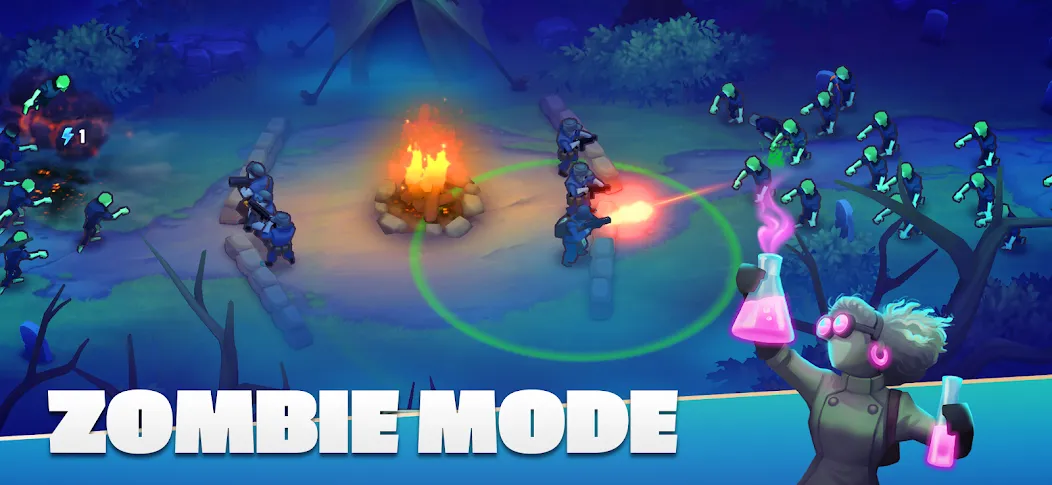 GUNS UP! Mobile War Strategy [MOD: Меню/Много денег] - Скриншот 4