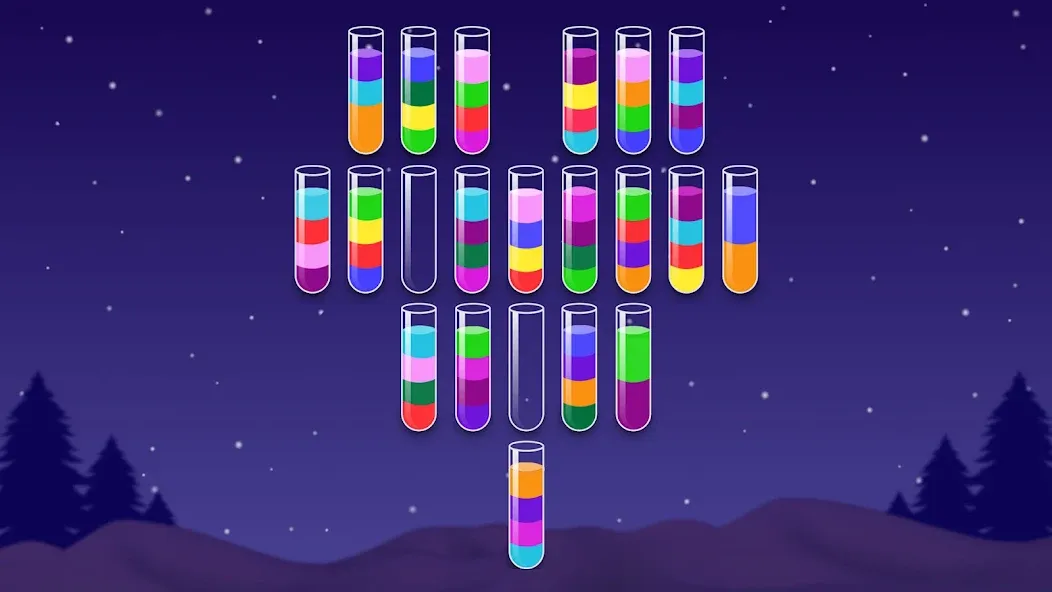Color Water Sort Wooden Puzzle (Цвет воды Сорт Вуди Пазл) [MOD: Все открыто] - Скриншот 3