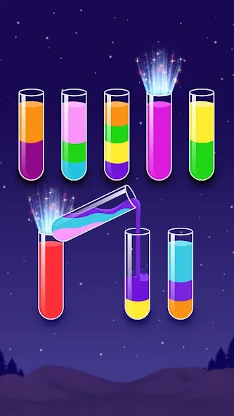 Color Water Sort Wooden Puzzle (Цвет воды Сорт Вуди Пазл) [MOD: Все открыто] - Скриншот 4