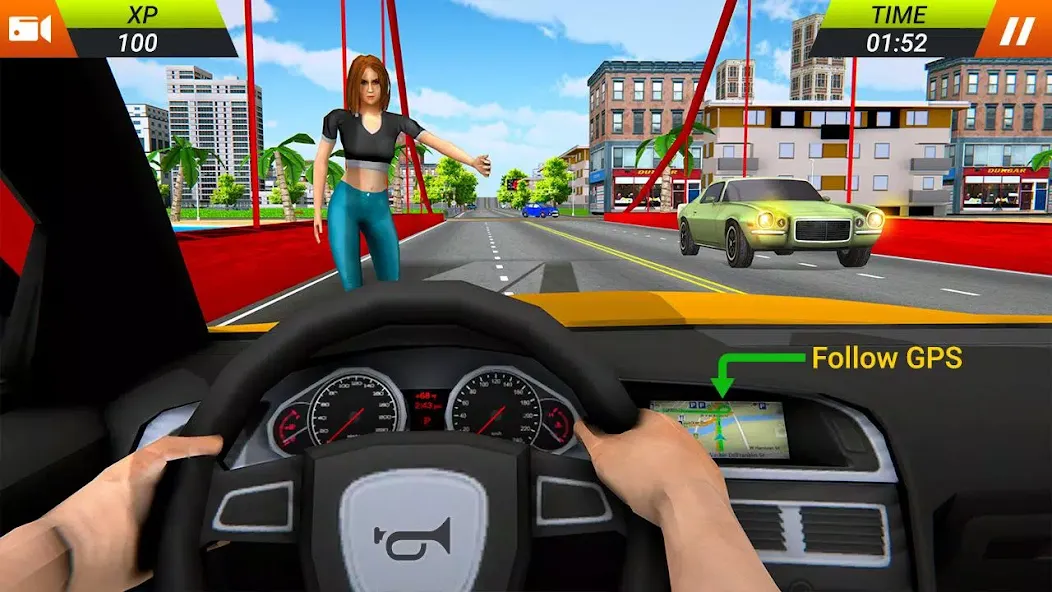 Modern Taxi Car Glory Driving [MOD: Мод Меню/Взлом] - Скриншот 1