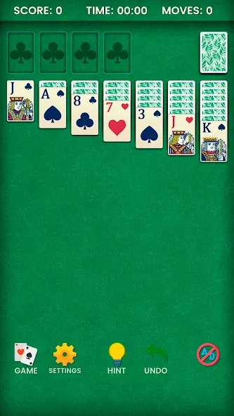 Klondike Solitaire (Клондайк солитер) [MOD: Mega Mod/Меню] - Скриншот 1