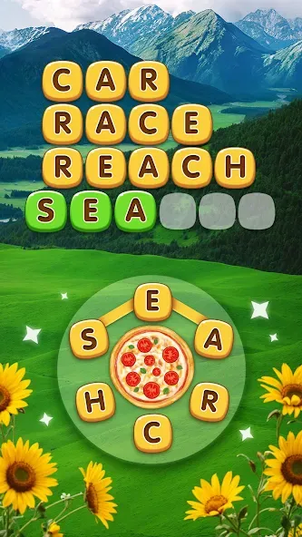 Word Pizza — Word Games [MOD: Разблокировано] - Скриншот 1