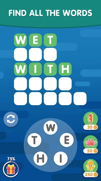 Word Search Sea: Word Puzzle [MOD: Мод Меню/Взлом] - Скриншот 3