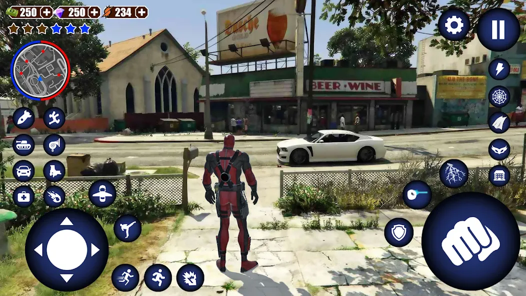 Miami Rope Hero Spider Game [MOD: Разблокировано] - Скриншот 1