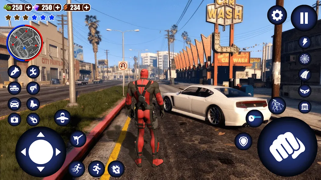 Miami Rope Hero Spider Game [MOD: Разблокировано] - Скриншот 5