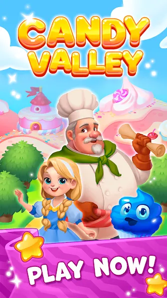 Candy Valley — Match 3 Puzzle [MOD: Меню/Много денег] - Скриншот 5