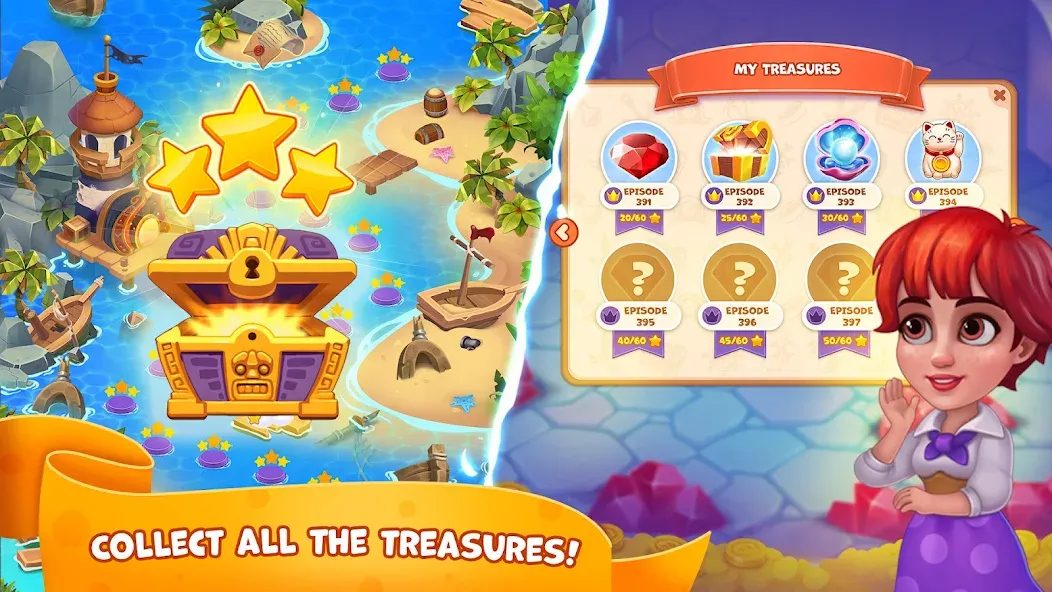 Pirate Treasures: Jewel & Gems [MOD: Много монет/Энергии] - Скриншот 4
