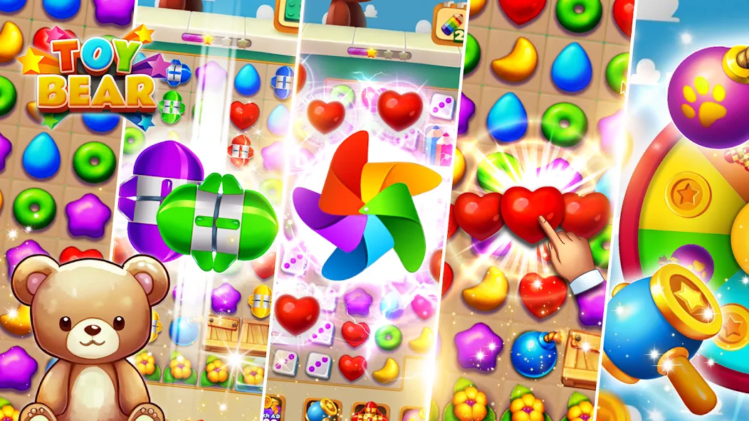 Toy Bear Sweet POP: Match 3 (Той Бир Свит ПОП) [MOD: Все открыто] - Скриншот 4