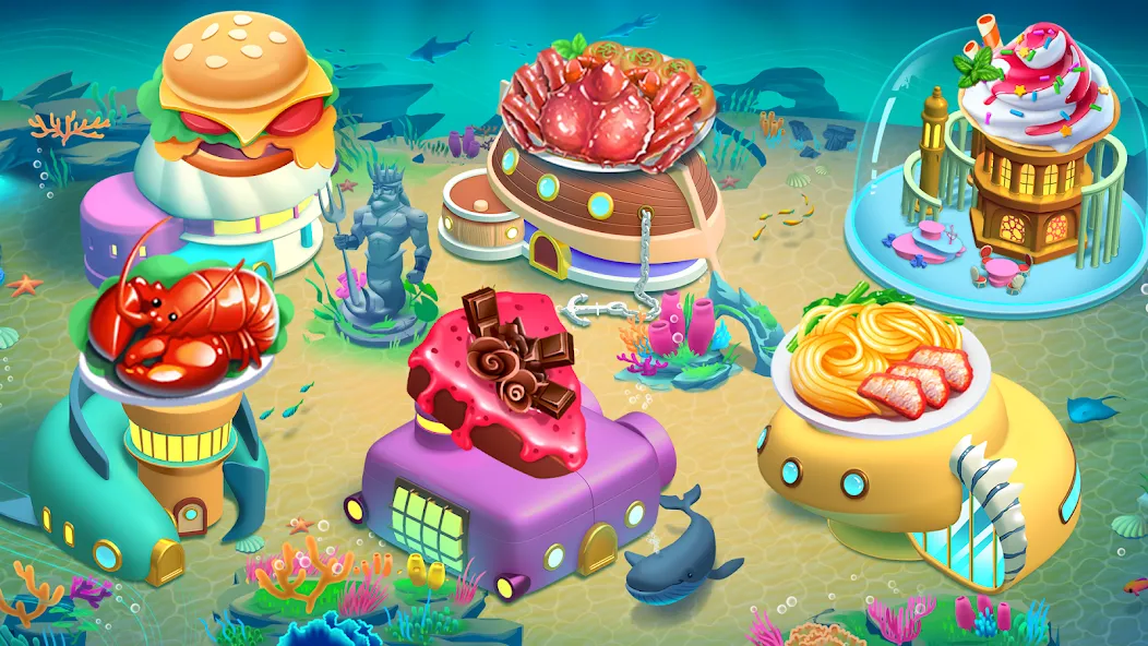Cooking Aquarium — A Star Chef (Кукинг Аквариум) [MOD: Бесконечные деньги] - Скриншот 1