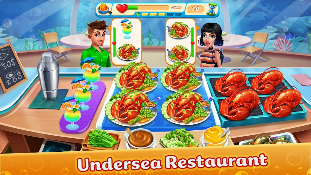Cooking Aquarium — A Star Chef (Кукинг Аквариум) [MOD: Бесконечные деньги] - Скриншот 2