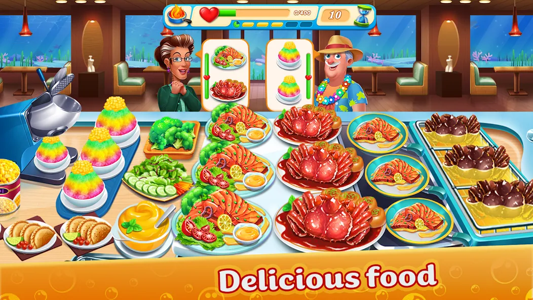 Cooking Aquarium — A Star Chef (Кукинг Аквариум) [MOD: Бесконечные деньги] - Скриншот 3