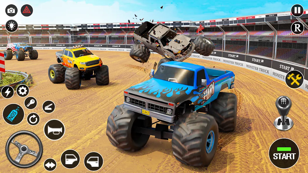 Fearless US Monster Truck Game (Фирлесс ЮЭС Монстер Трак Гейм) [MOD: Много монет/Энергии] - Скриншот 1