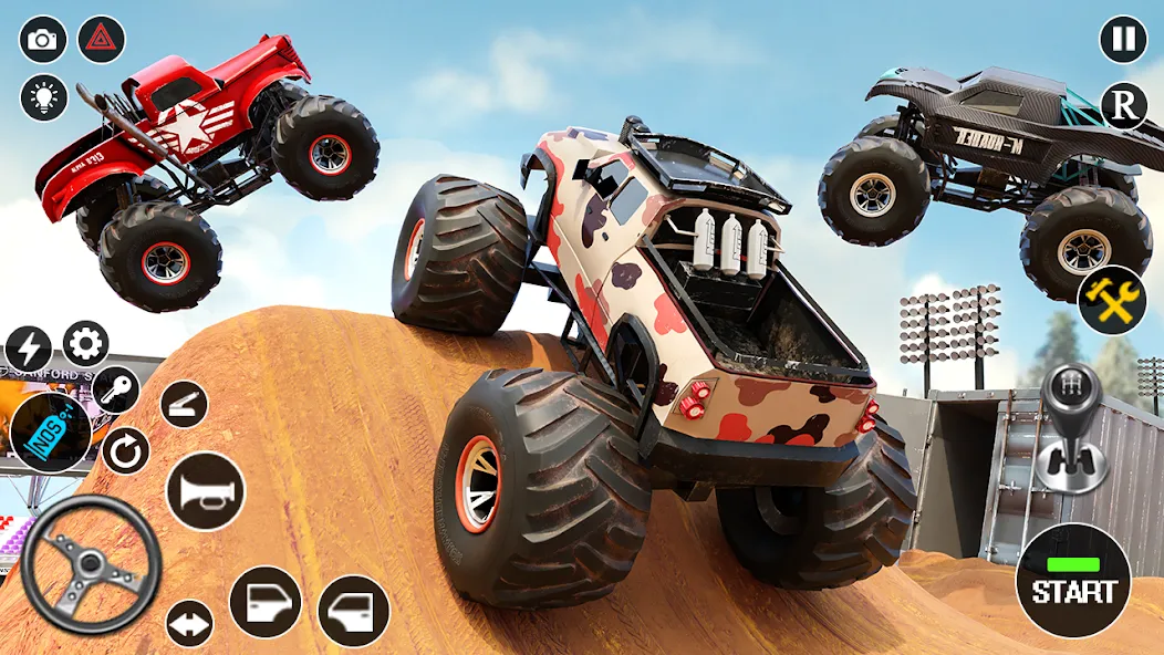 Fearless US Monster Truck Game (Фирлесс ЮЭС Монстер Трак Гейм) [MOD: Много монет/Энергии] - Скриншот 3
