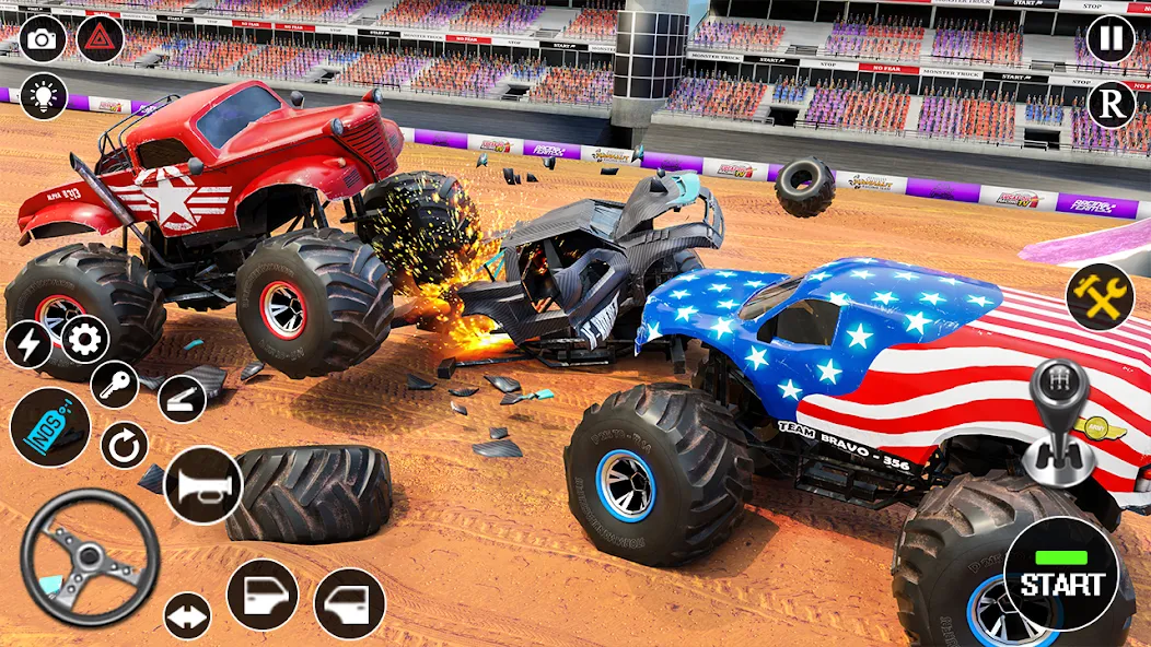 Fearless US Monster Truck Game (Фирлесс ЮЭС Монстер Трак Гейм) [MOD: Много монет/Энергии] - Скриншот 4