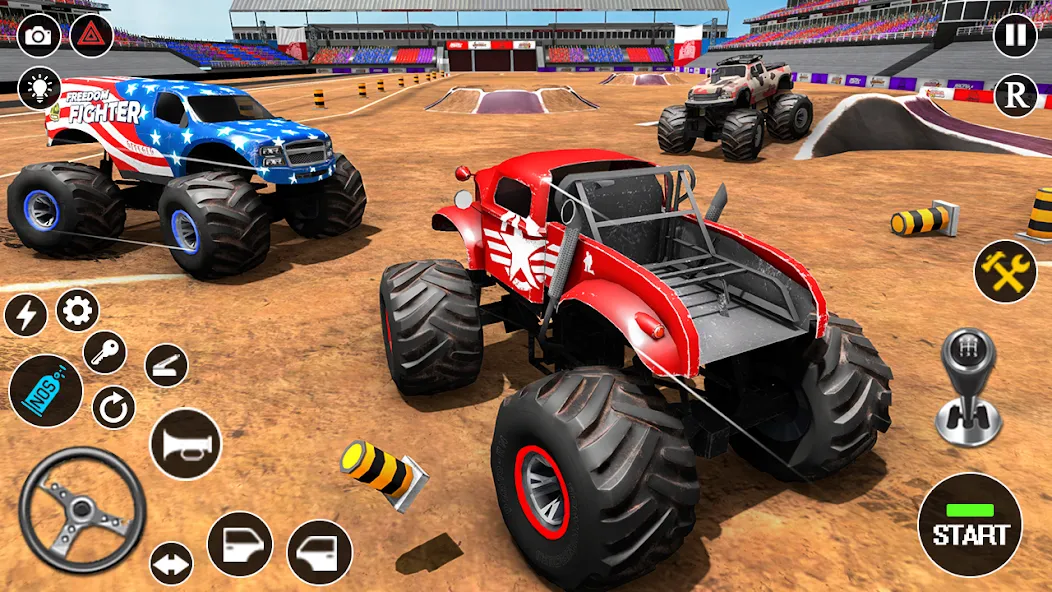 Fearless US Monster Truck Game (Фирлесс ЮЭС Монстер Трак Гейм) [MOD: Много монет/Энергии] - Скриншот 5