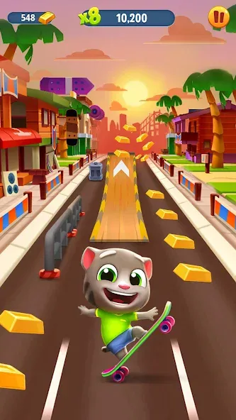 Talking Tom Gold Run [MOD: Меню/Много денег] - Скриншот 1