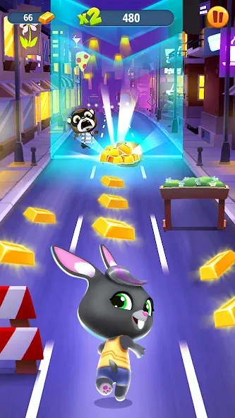 Talking Tom Gold Run [MOD: Меню/Много денег] - Скриншот 3