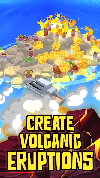 Volcano Island — Sim Game (Вулканический остров) [MOD: Разблокировано] - Скриншот 1