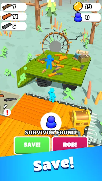 Zombie Raft (Зомби Рафт) [MOD: Все разблокировано] - Скриншот 4