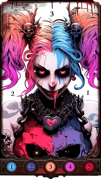 Dark, Horror Color by Number [MOD: Много монет/Энергии] - Скриншот 4