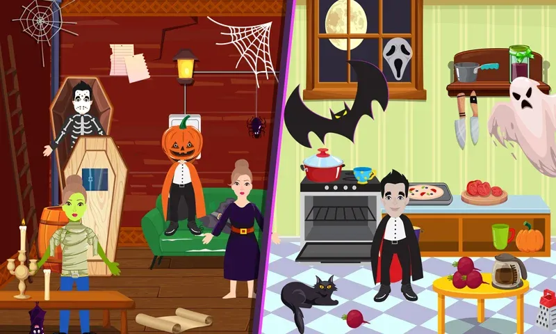 Pretend Play Halloween Party (Претендуй на Хэллоуинскую вечеринку) [MOD: Разблокировано] - Скриншот 4