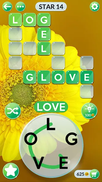 Wordscapes In Bloom (Вордскейпс Ин Блум) [MOD: Бесконечные деньги] - Скриншот 1