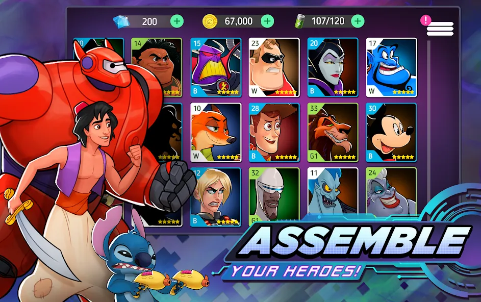 Disney Heroes: Battle Mode (Дисней Хироус) [MOD: Бесконечные деньги] - Скриншот 3