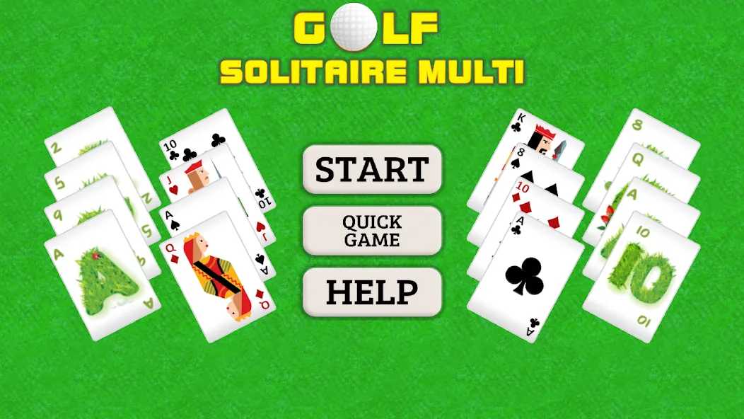 Golf Solitaire Multi CardsGame (Гольф Солитер Мульти КардсГейм) [MOD: Mega Mod/Меню] - Скриншот 1