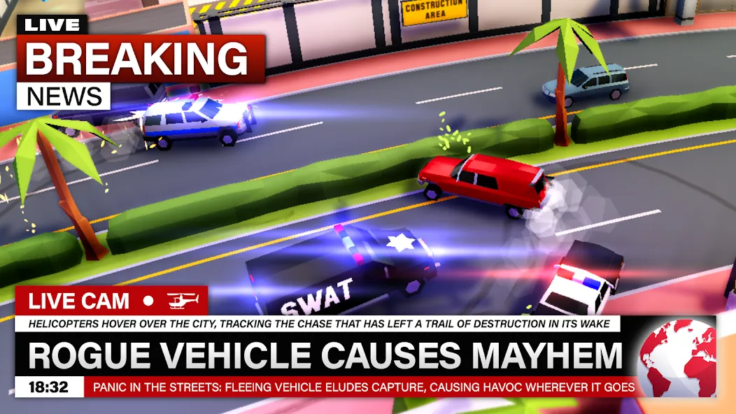 Reckless Getaway 2: Car Chase (Реклесс Гетавей 2) [MOD: Мод Меню/Взлом] - Скриншот 1
