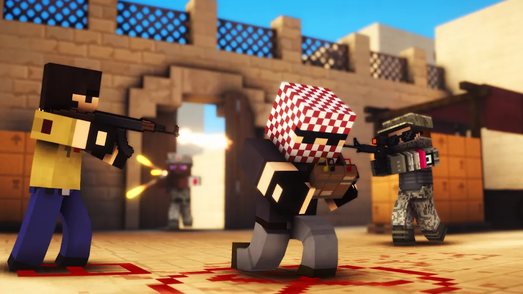 Pixel Strike 3D — FPS Gun Game (Пиксель Страйк 3Д) [MOD: Бесконечные деньги] - Скриншот 1
