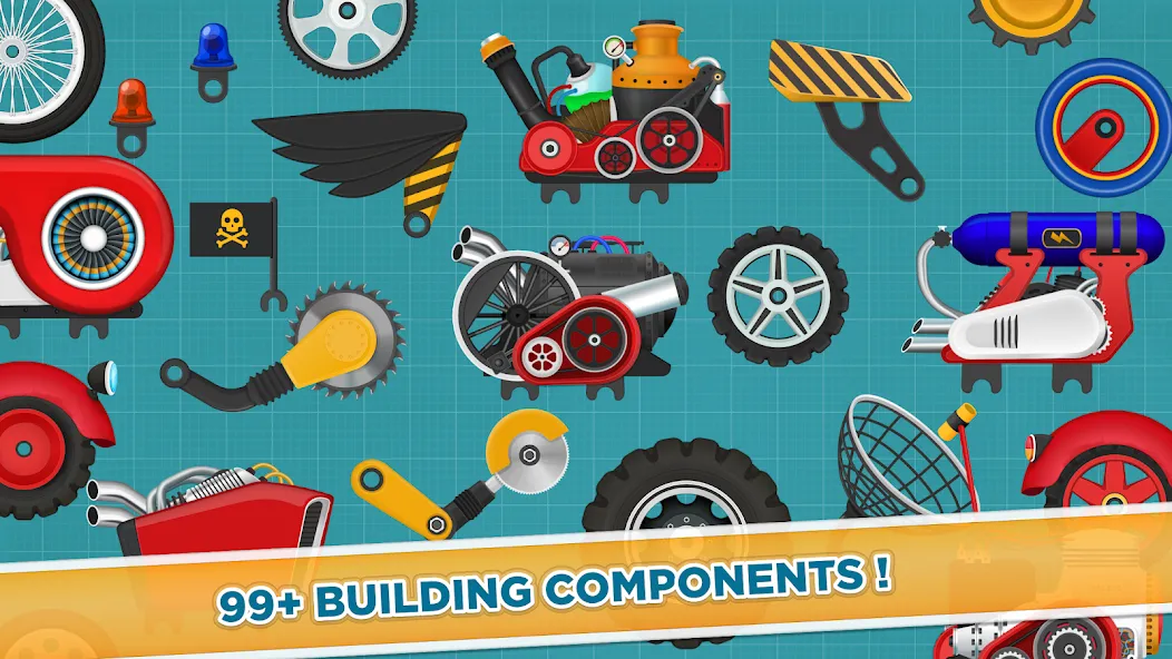 Car Builder & Racing for Kids [MOD: Mega Mod/Меню] - Скриншот 5