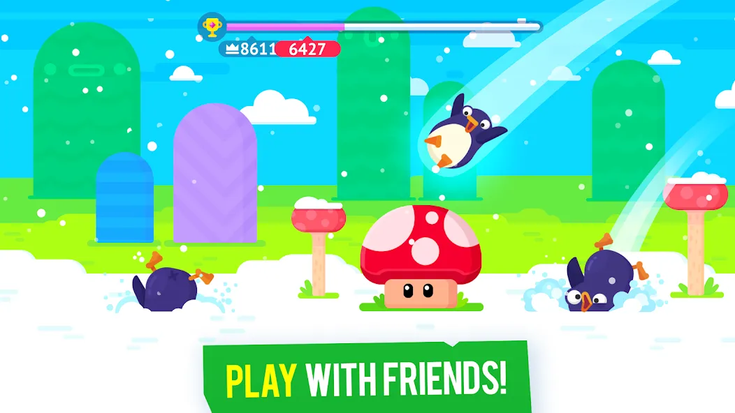 Bouncemasters: Penguin Games (Баунсмастерс) [MOD: Меню/Много денег] - Скриншот 3