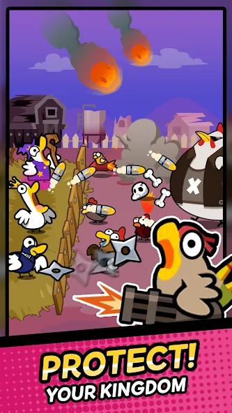 Duck vs Chicken : Idle Defense (Дак против Чикен) [MOD: Мод Меню/Взлом] - Скриншот 1