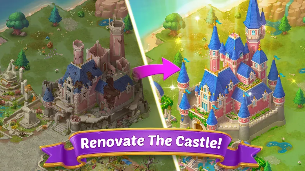 Merge Castle: Match 3 Puzzle (Мердж Кастл) [MOD: Mega Mod/Меню] - Скриншот 5