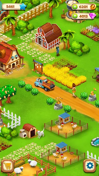 Country Valley Farming Game (Парадайз Хей Фарм Айленд) [MOD: Меню/Много денег] - Скриншот 3