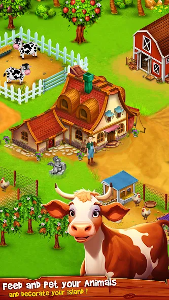 Country Valley Farming Game (Парадайз Хей Фарм Айленд) [MOD: Меню/Много денег] - Скриншот 4