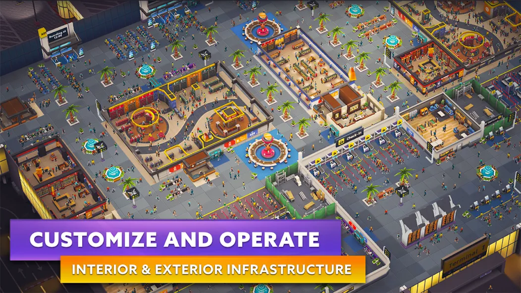 Airport Simulator: Tycoon Inc. (Эйрпорт Симулятор) [MOD: Много монет/Энергии] - Скриншот 4