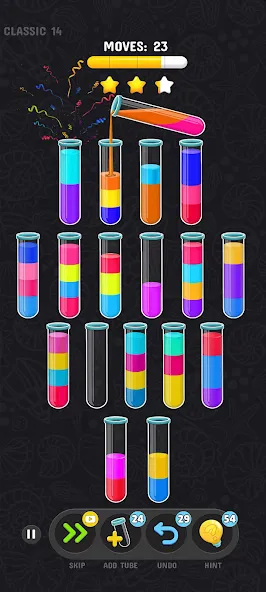 Color Water Sort Puzzle Games (Цветные игры сортировки воды) [MOD: Мод Меню/Взлом] - Скриншот 4