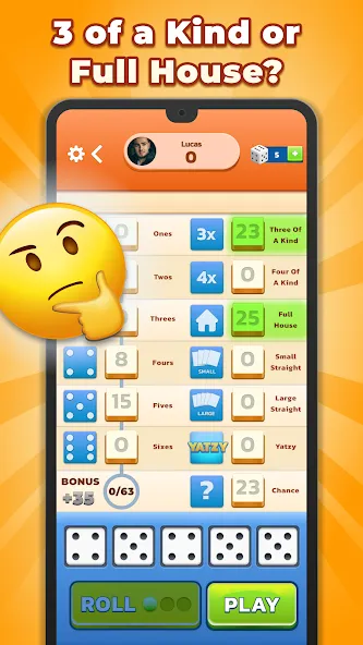 Yatzy — Fun Classic Dice Game (Ятзи) [MOD: Меню/Много денег] - Скриншот 4