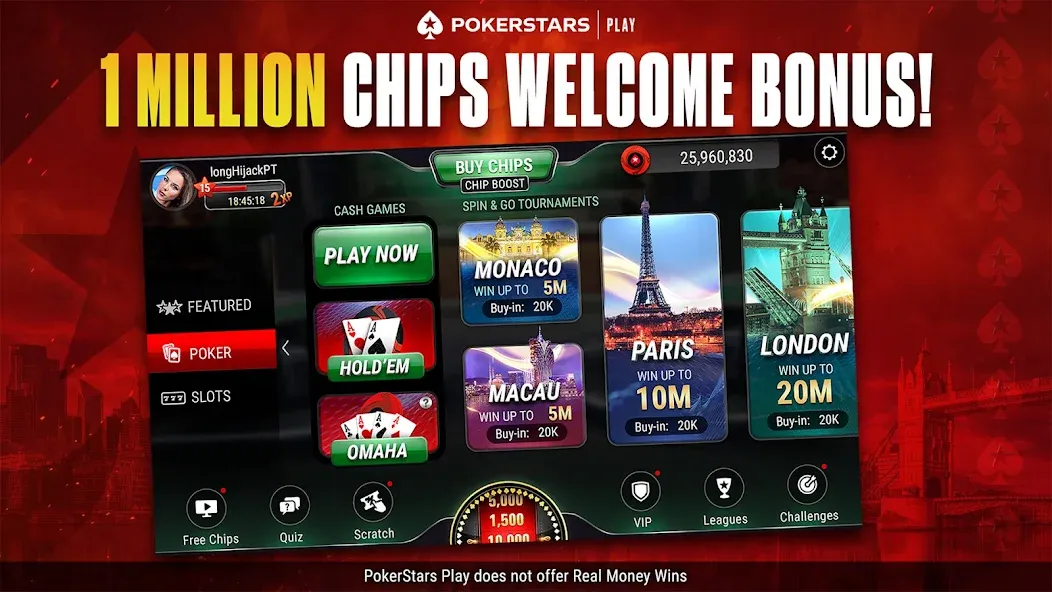 PokerStars Play: Texas Hold'em (ПокерСтарс Плей) [MOD: Все открыто] - Скриншот 4