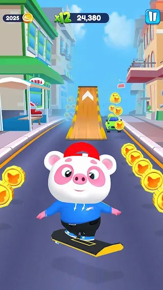 Piggy Panda Run: Fun Game [MOD: Бесконечные деньги] - Скриншот 3
