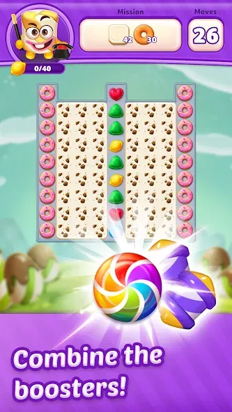 Lollipop Sweet Heroes Match3 (ЛОЛЛИПОП СВИТ ХЕРОЕС МАТЧ3) [MOD: Разблокировано] - Скриншот 3