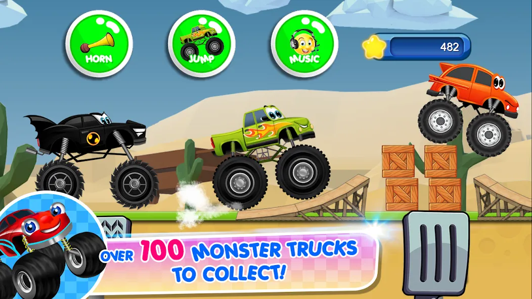 Monster Trucks Game for Kids 2 (Монстр Тракс Игра для Детей 2) [MOD: Все открыто] - Скриншот 2