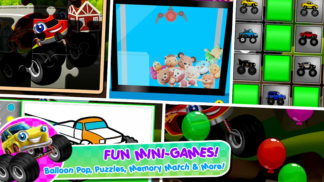 Monster Trucks Game for Kids 2 (Монстр Тракс Игра для Детей 2) [MOD: Все открыто] - Скриншот 3