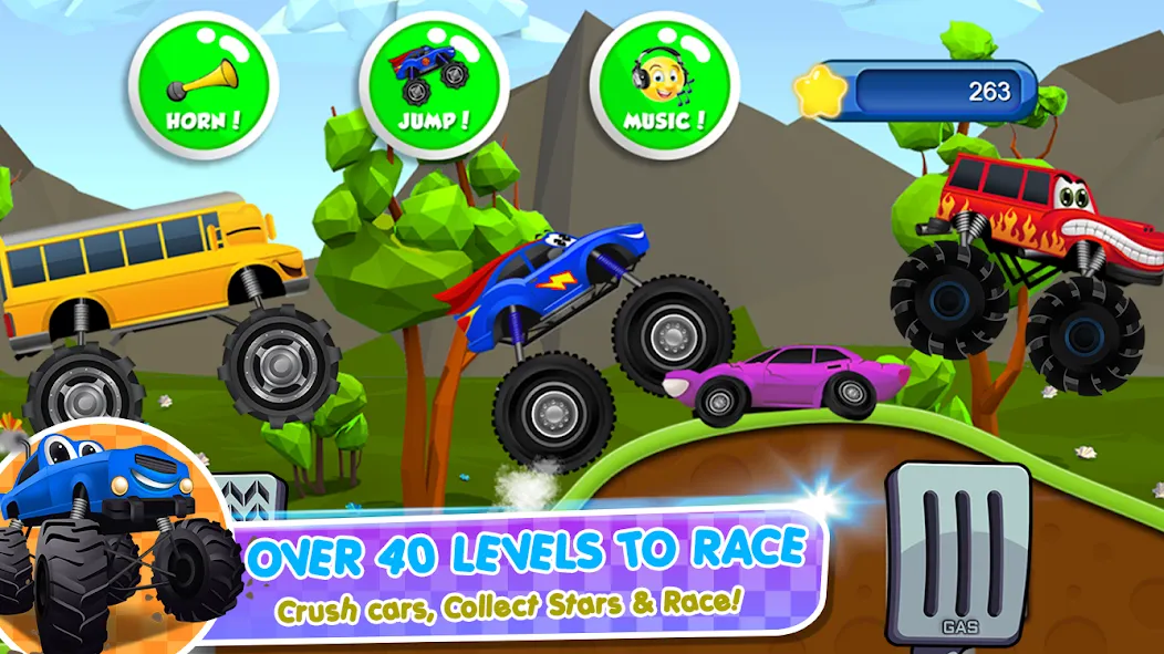 Monster Trucks Game for Kids 2 (Монстр Тракс Игра для Детей 2) [MOD: Все открыто] - Скриншот 4